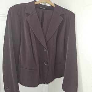 Women's Lane Bryant Plum Suit - Blazer Plus Size 24 - Pants Plus Size 24 Petite